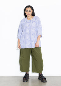 Lantern Top - Blue Stripe