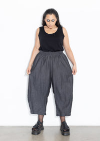 Bell Pant - Black Chambray
