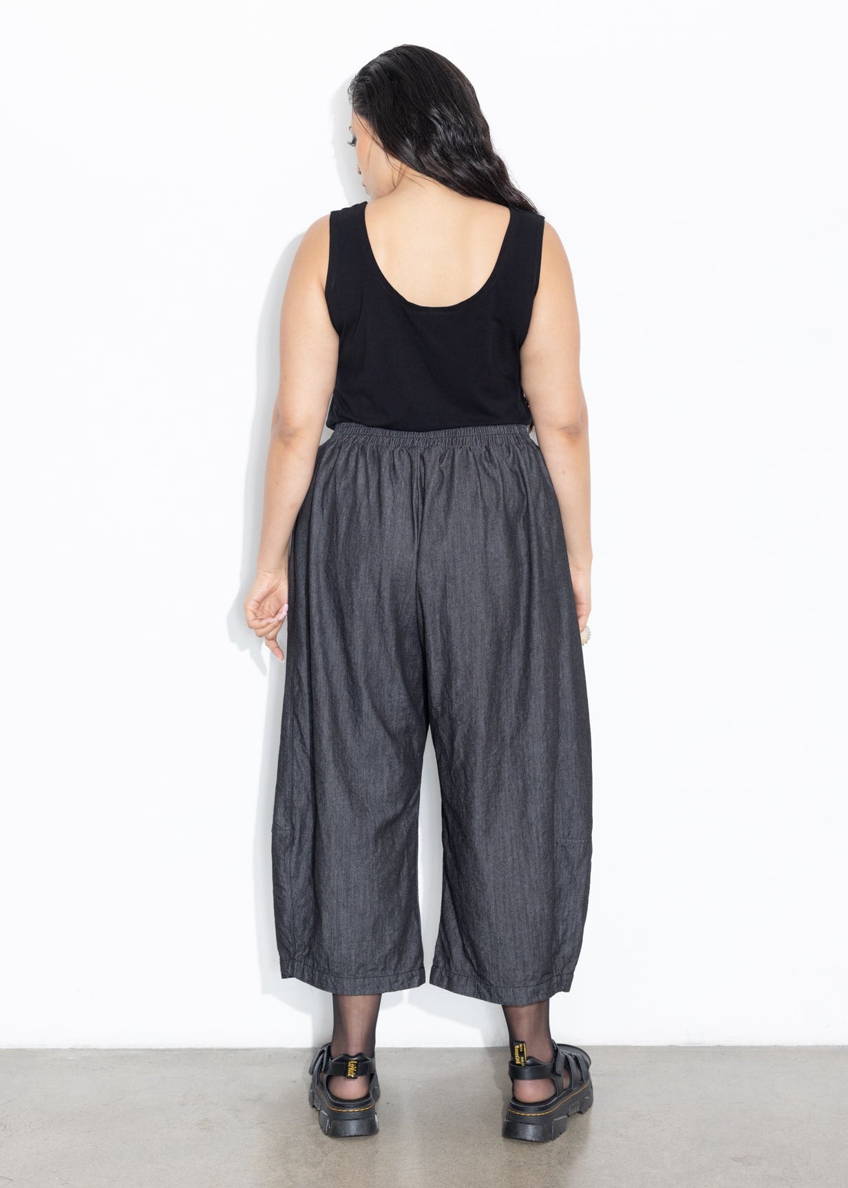 Bell Pant - Black Chambray