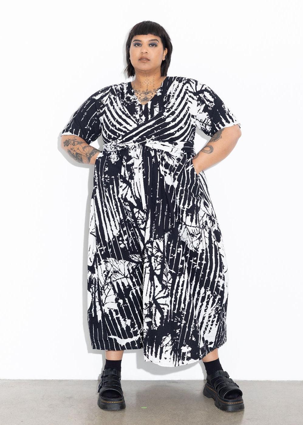 Luchia Dress - Foliage Print