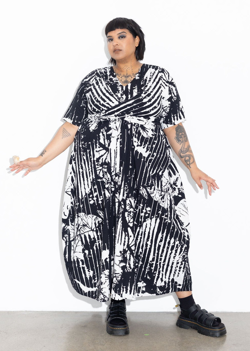 Luchia Dress - Foliage Print