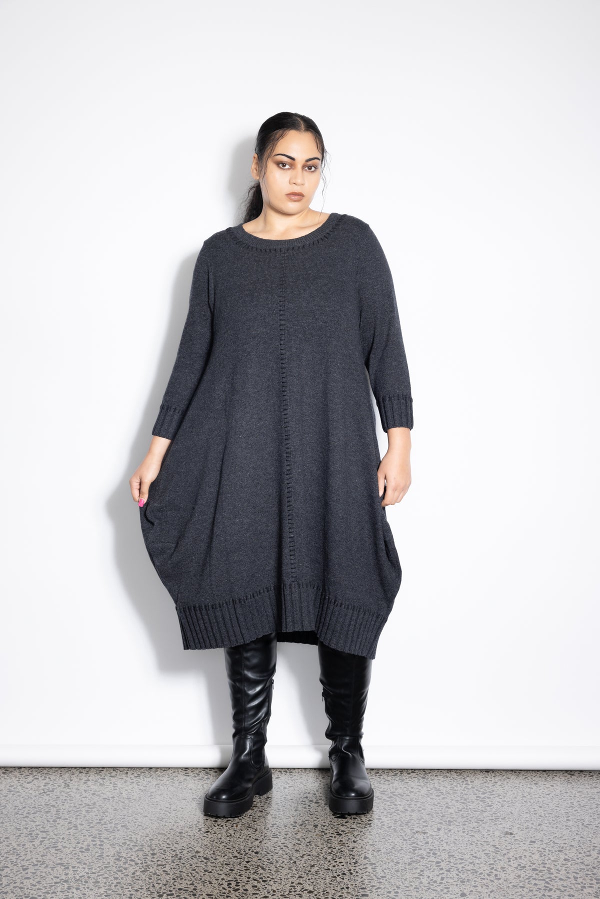 Elodie Dress - Grey