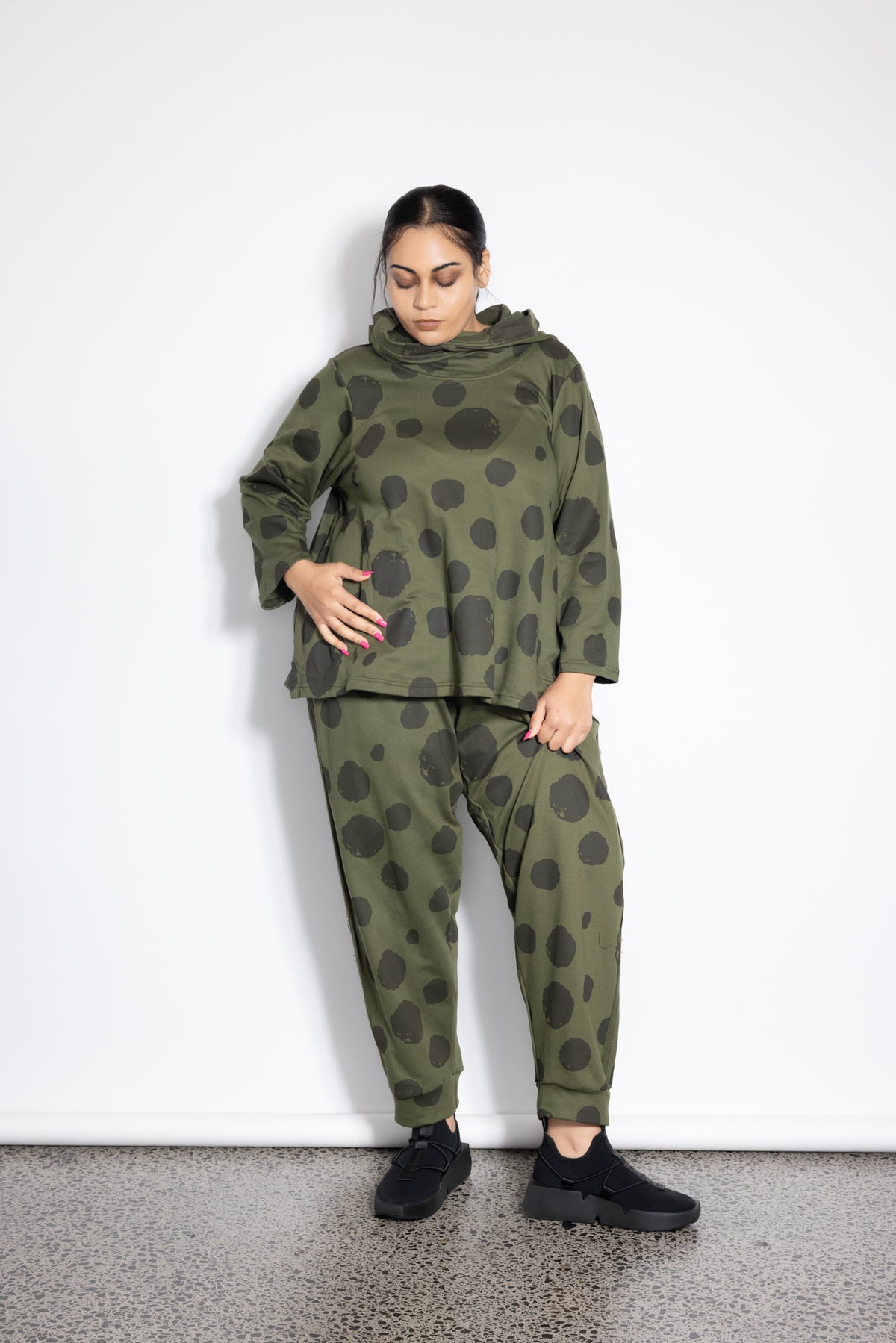 Spot Trackies - Khaki Spot