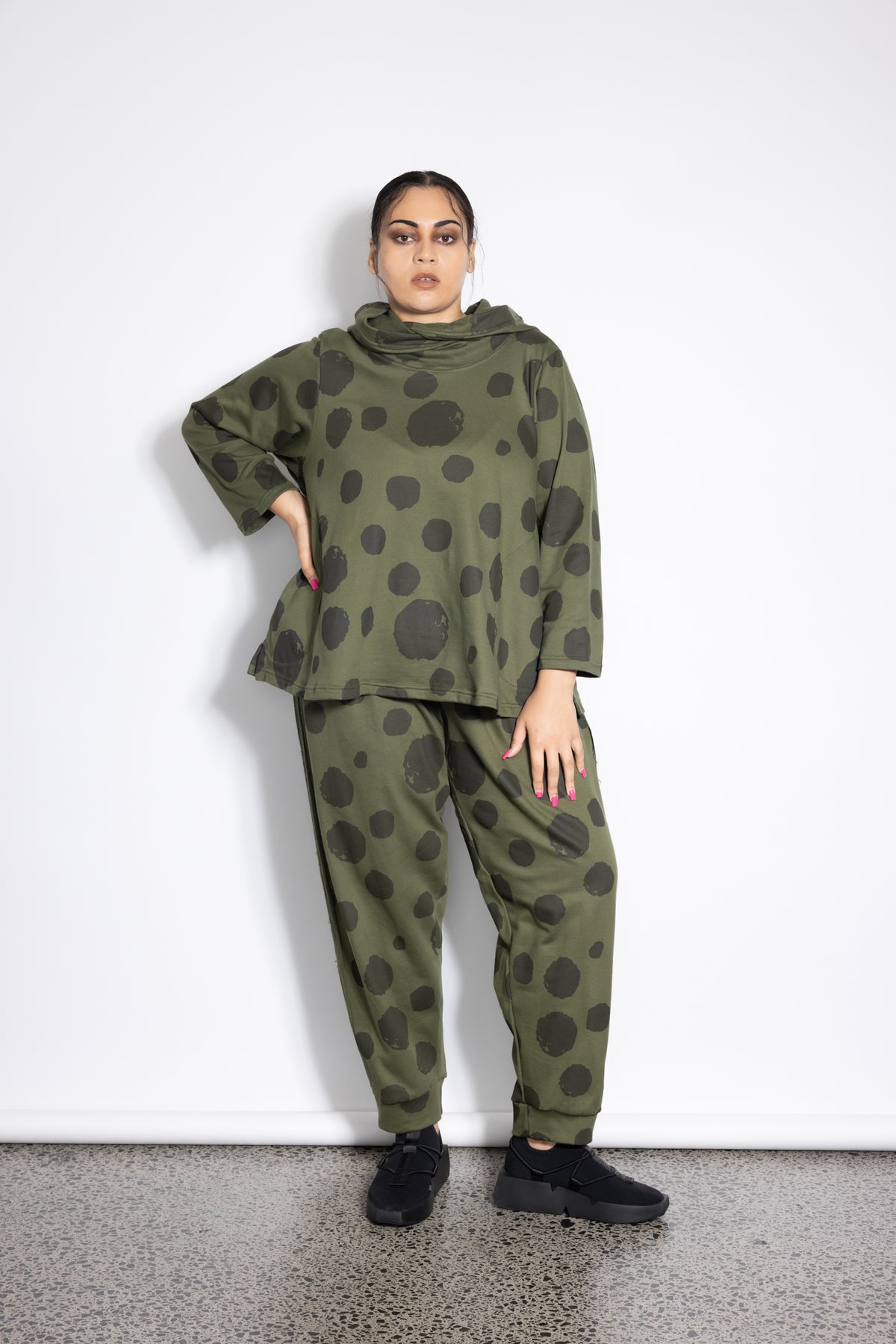 Spot Trackies - Khaki Spot