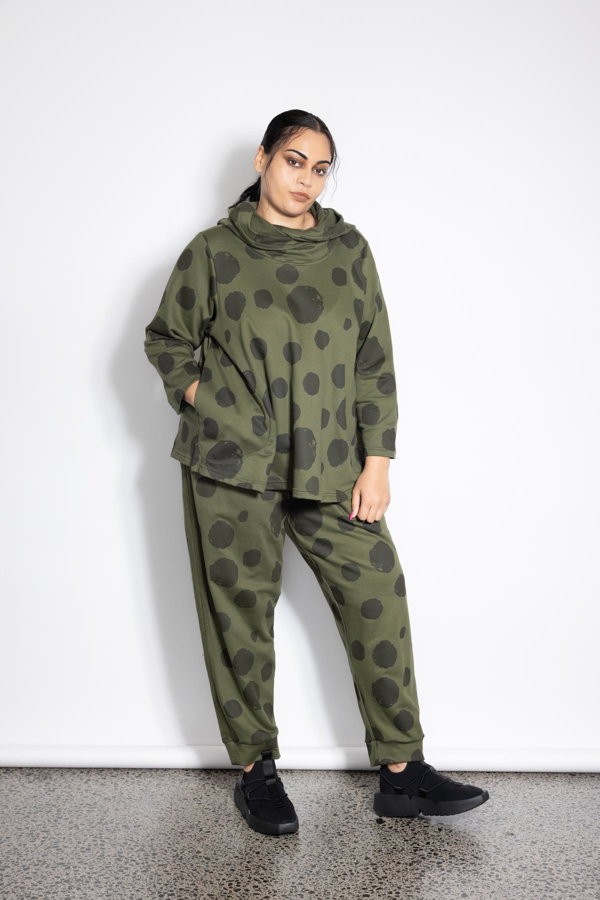 Spot Trackies - Khaki Spot