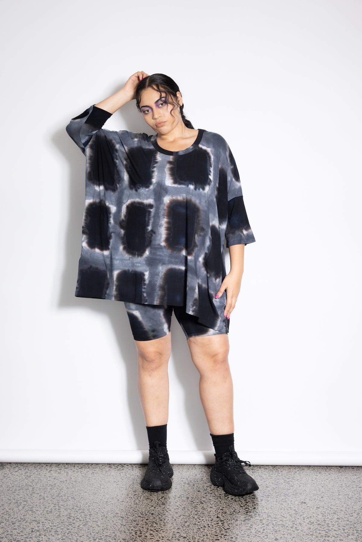 Milo Top - Grey Squares