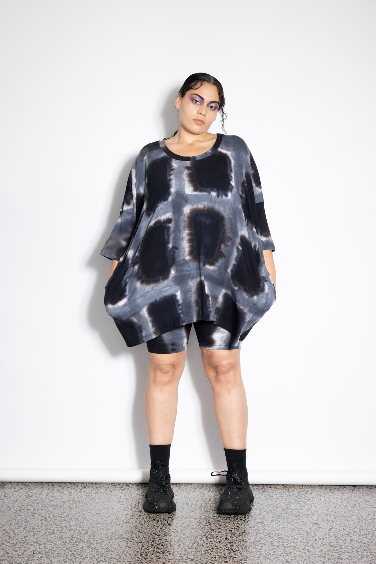 Milo Top - Grey Squares