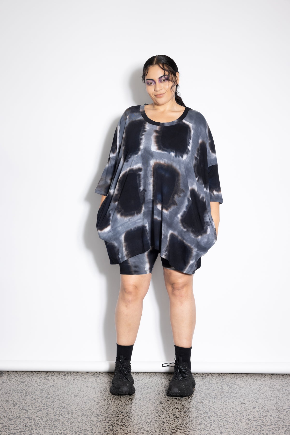 Milo Top - Grey Squares