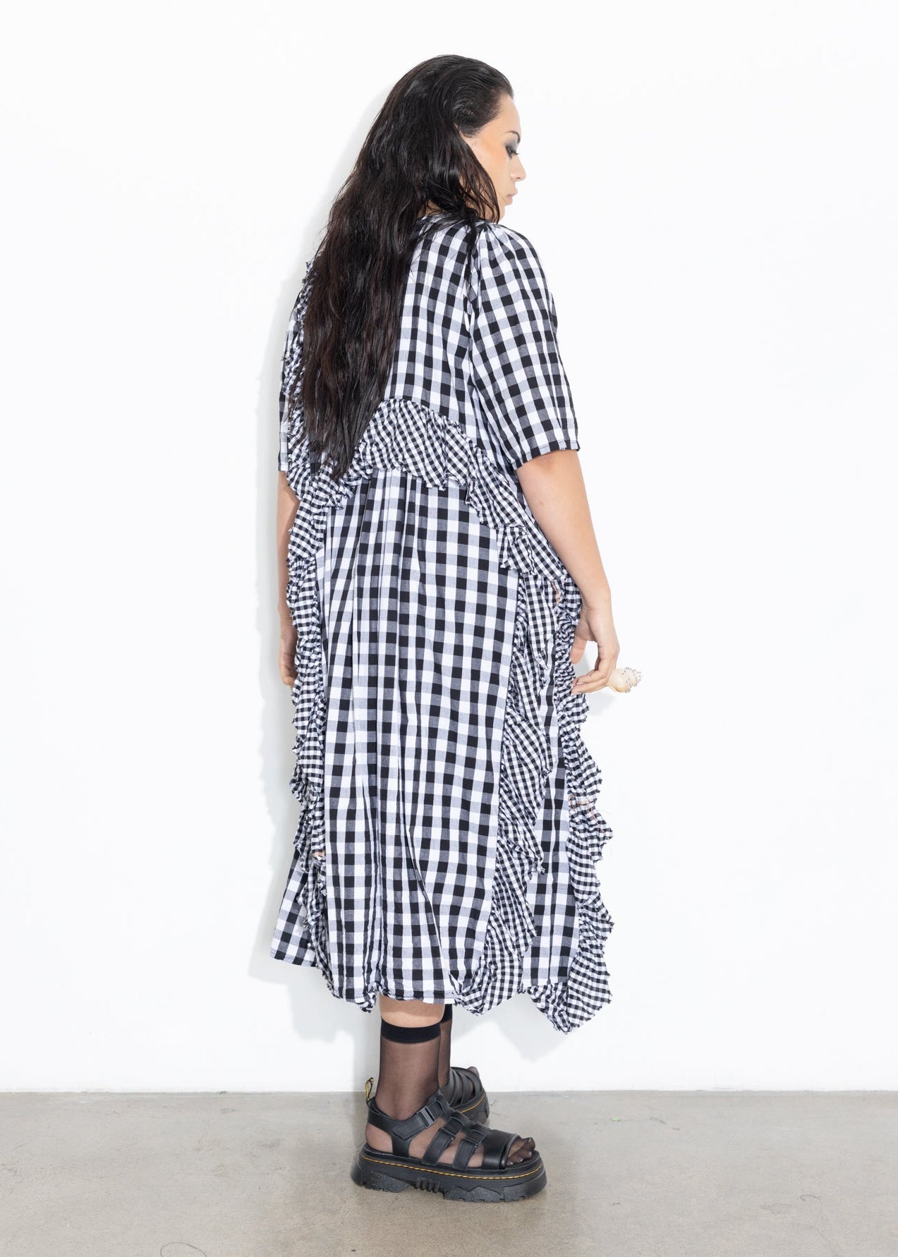 Ruffles Dress - Gingham