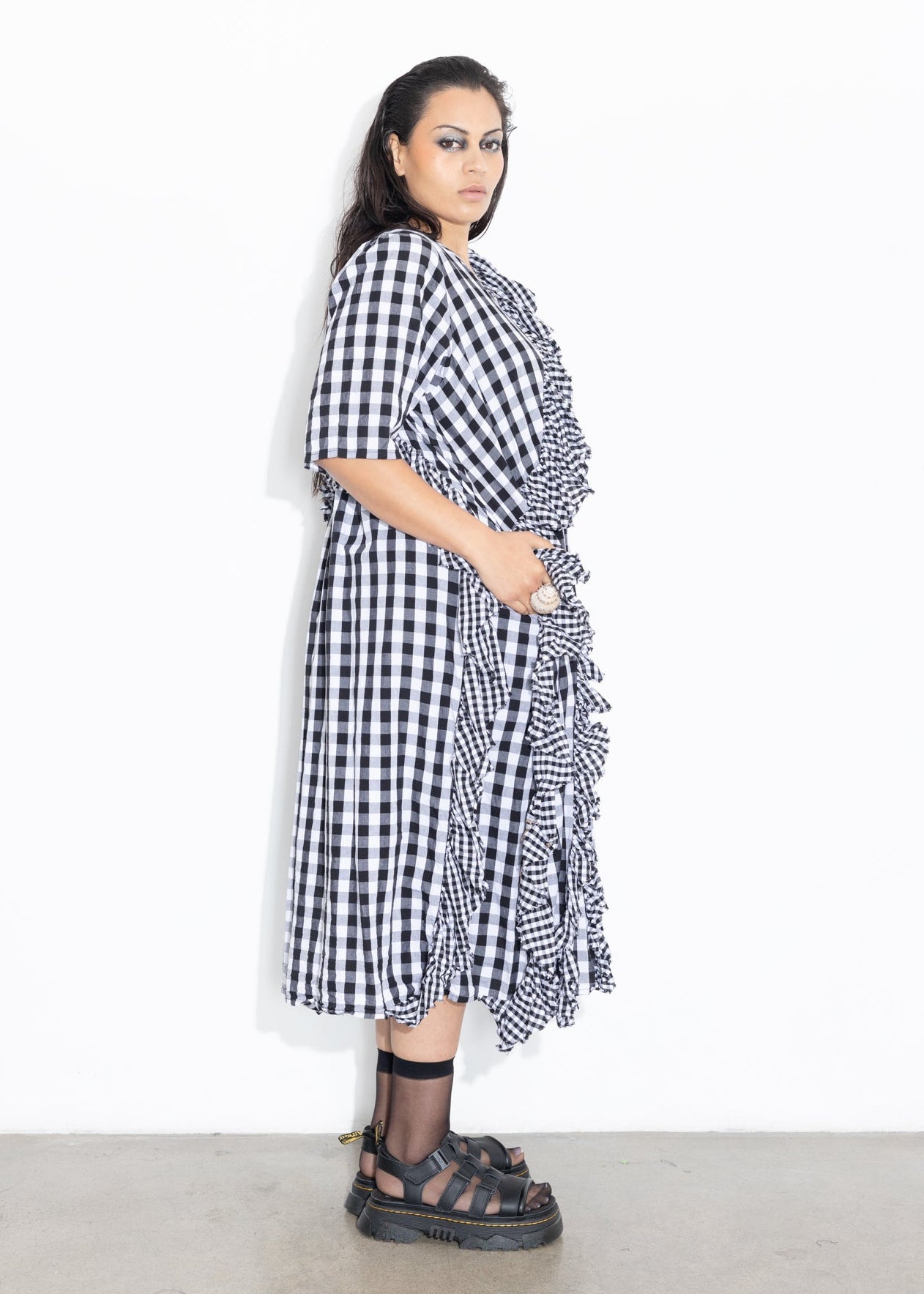 Ruffles Dress - Gingham
