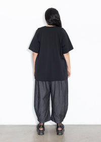Eyelet Box Tee - Black