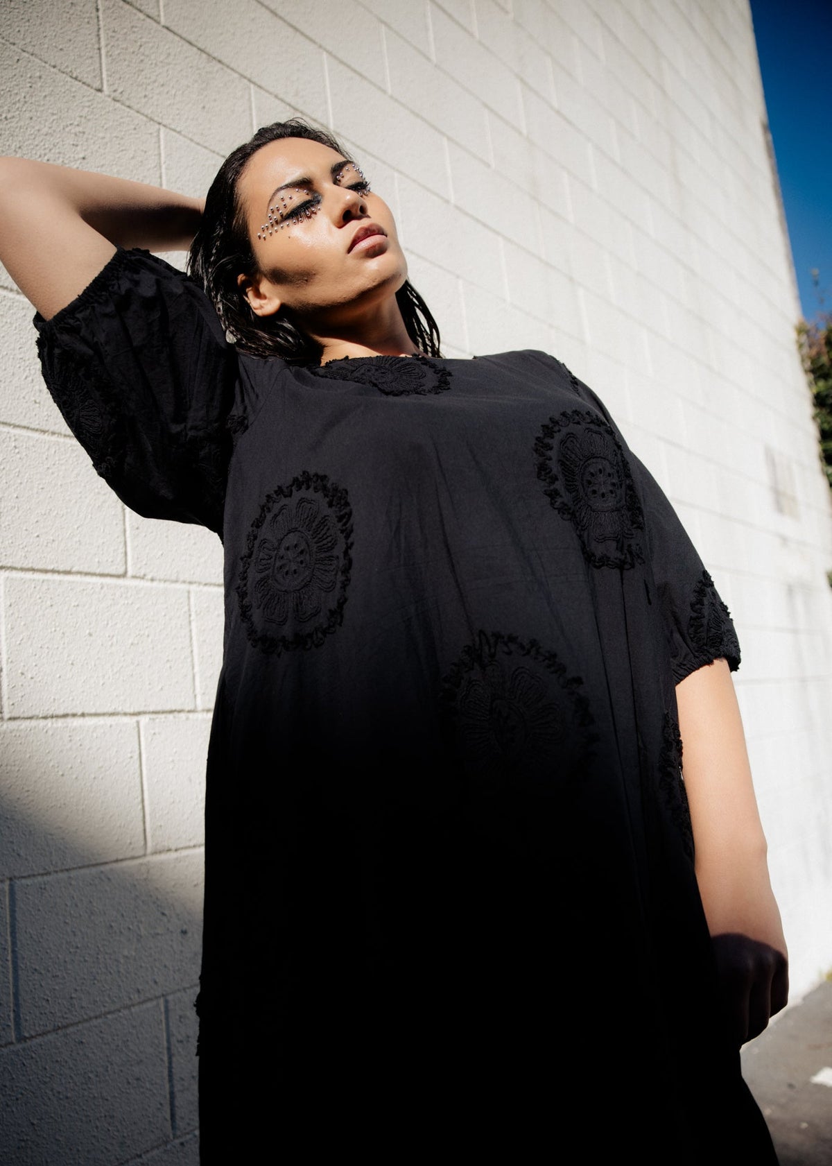Ronnie Dress - Black Embroidery