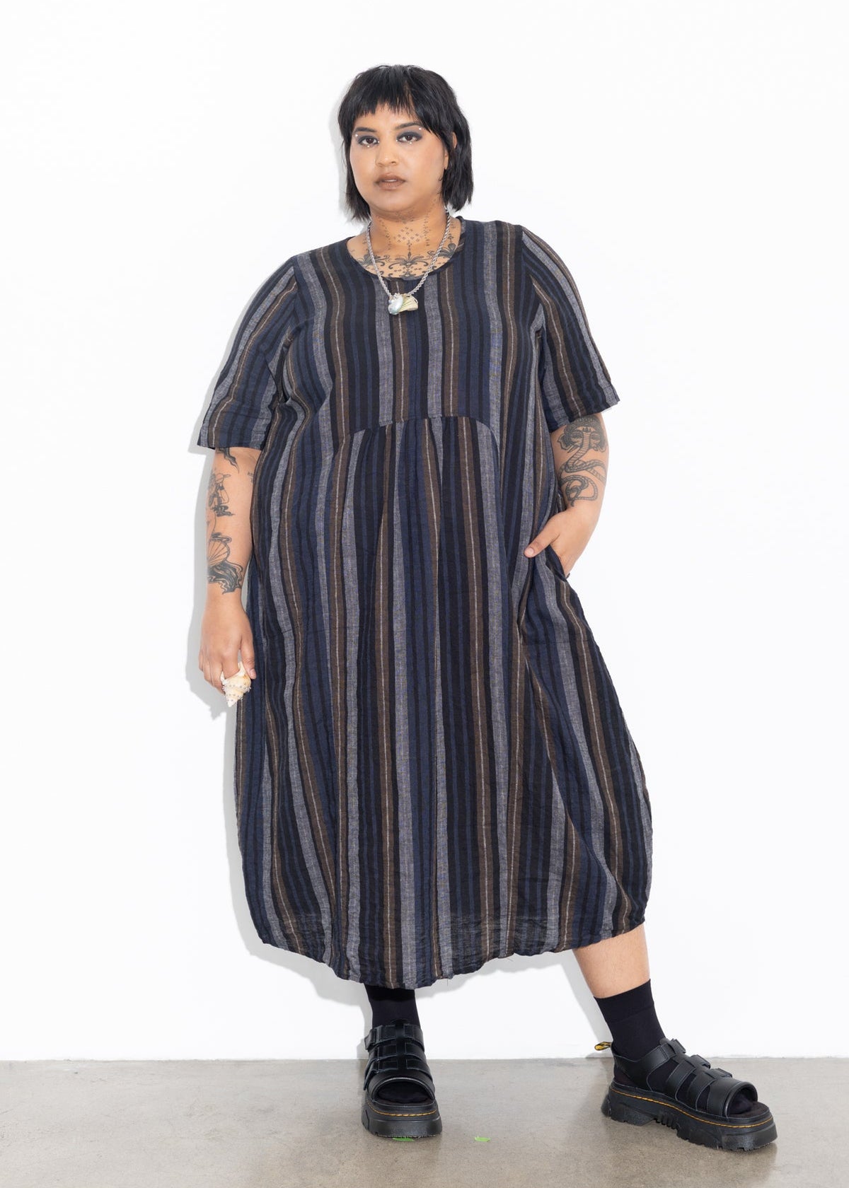Vault Dress - Weavers Stripe