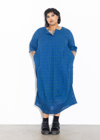Delaney Dress - Blue Check