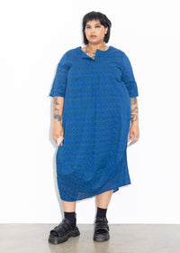 Delaney Dress - Blue Check