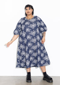 Ronnie Dress - Chambray Embroidery