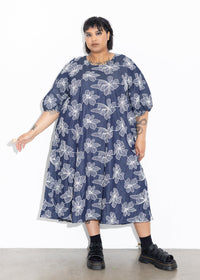 Ronnie Dress - Chambray Embroidery