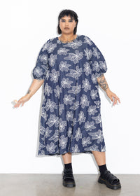 Ronnie Dress - Chambray Embroidery