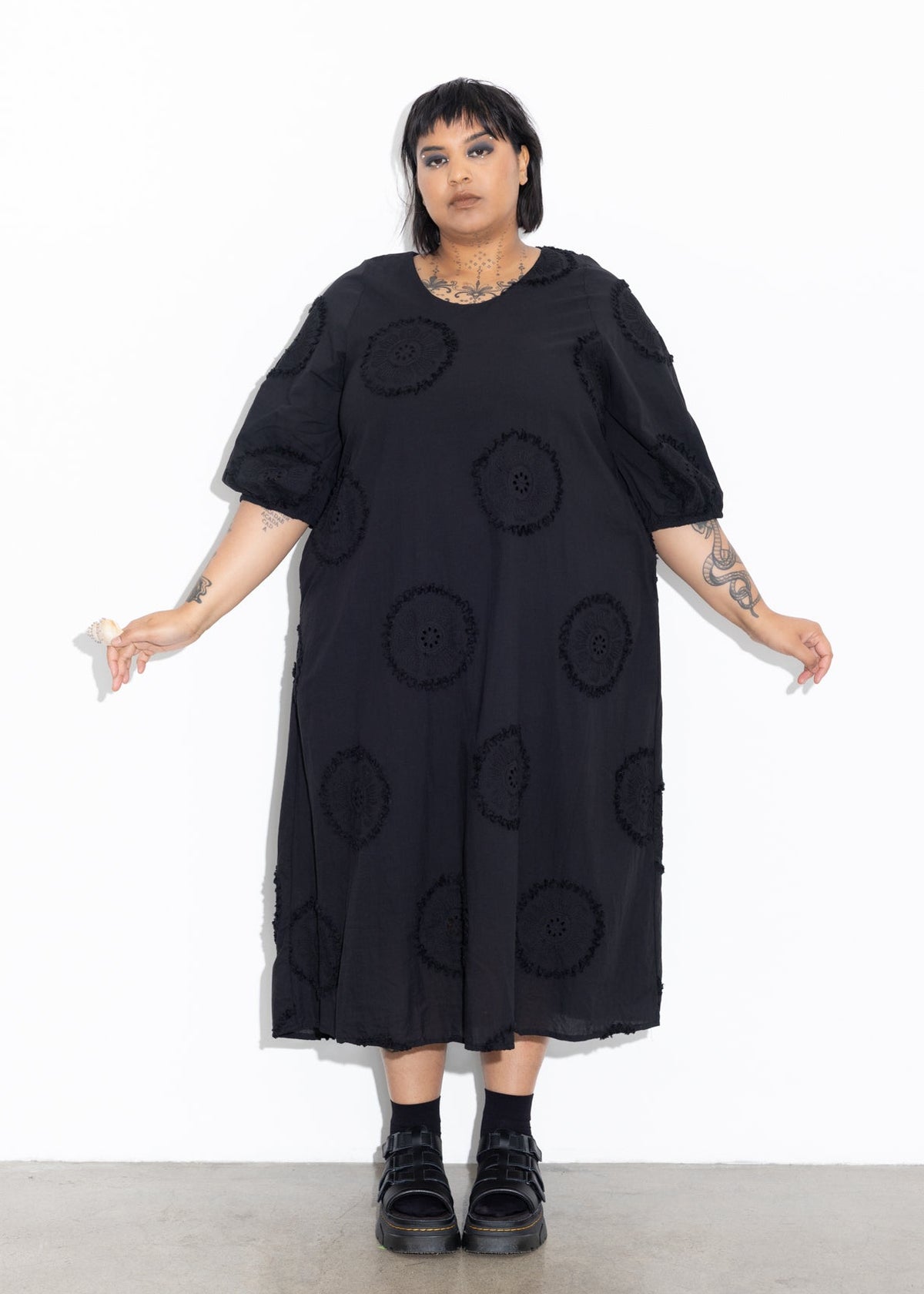 Ronnie Dress - Black Embroidery
