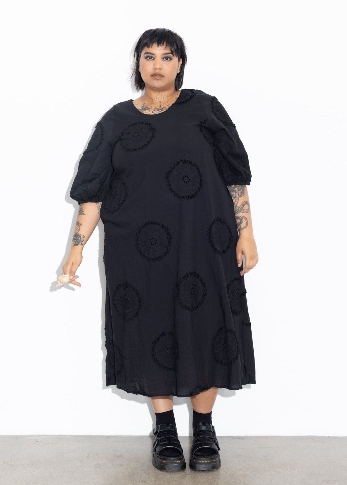 Ronnie Dress - Black Embroidery