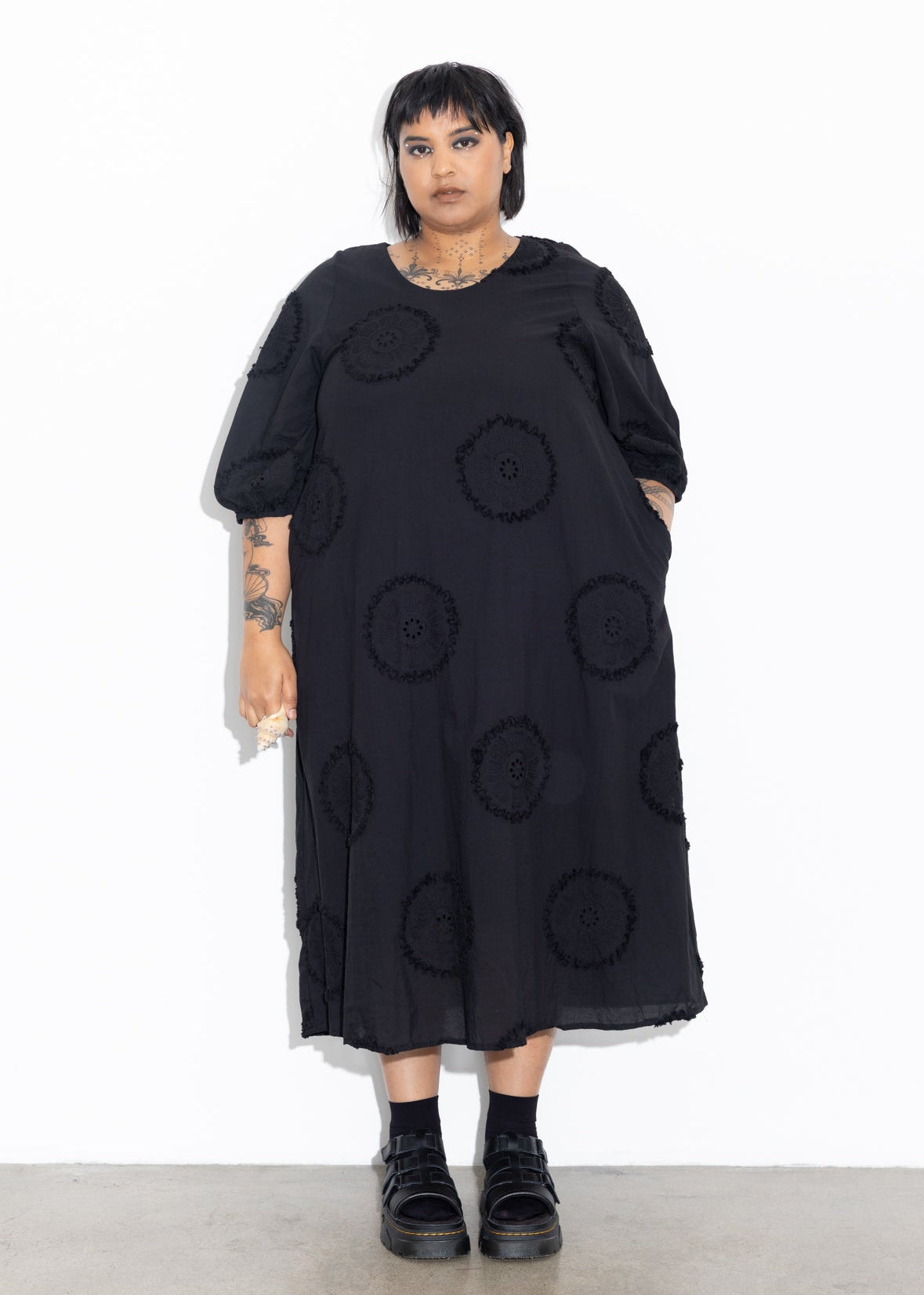 Ronnie Dress - Black Embroidery