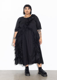 Ruffles Dress - Black