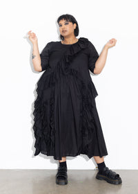 Ruffles Dress - Black