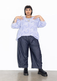 Lantern Top - Blue Stripe