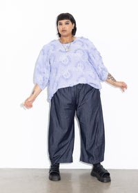 Lantern Top - Blue Stripe