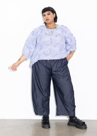 Lantern Top - Blue Stripe
