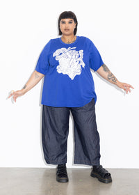 Box Tee - Printed Blue
