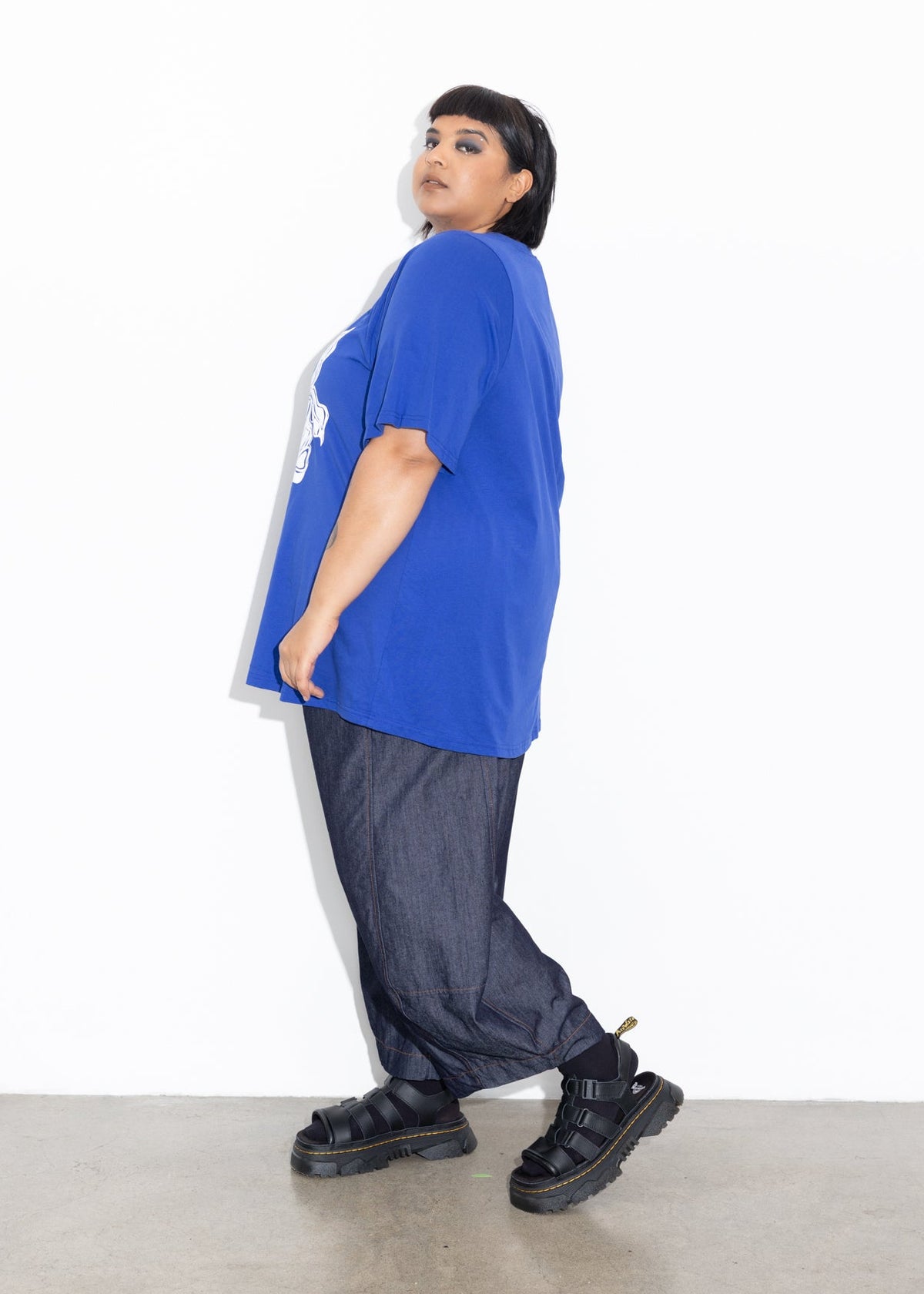 Box Tee - Printed Blue
