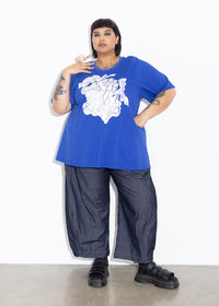 Box Tee - Printed Blue