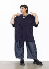 Wrap Tee - Dark Navy