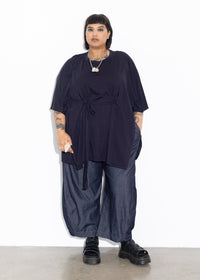 Wrap Tee - Dark Navy