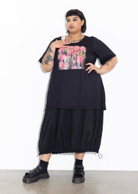 Base Tee - Drip Floral Print