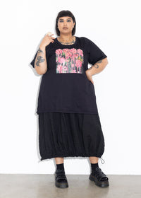 Base Tee - Drip Floral Print