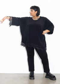 Lace Tee - Black