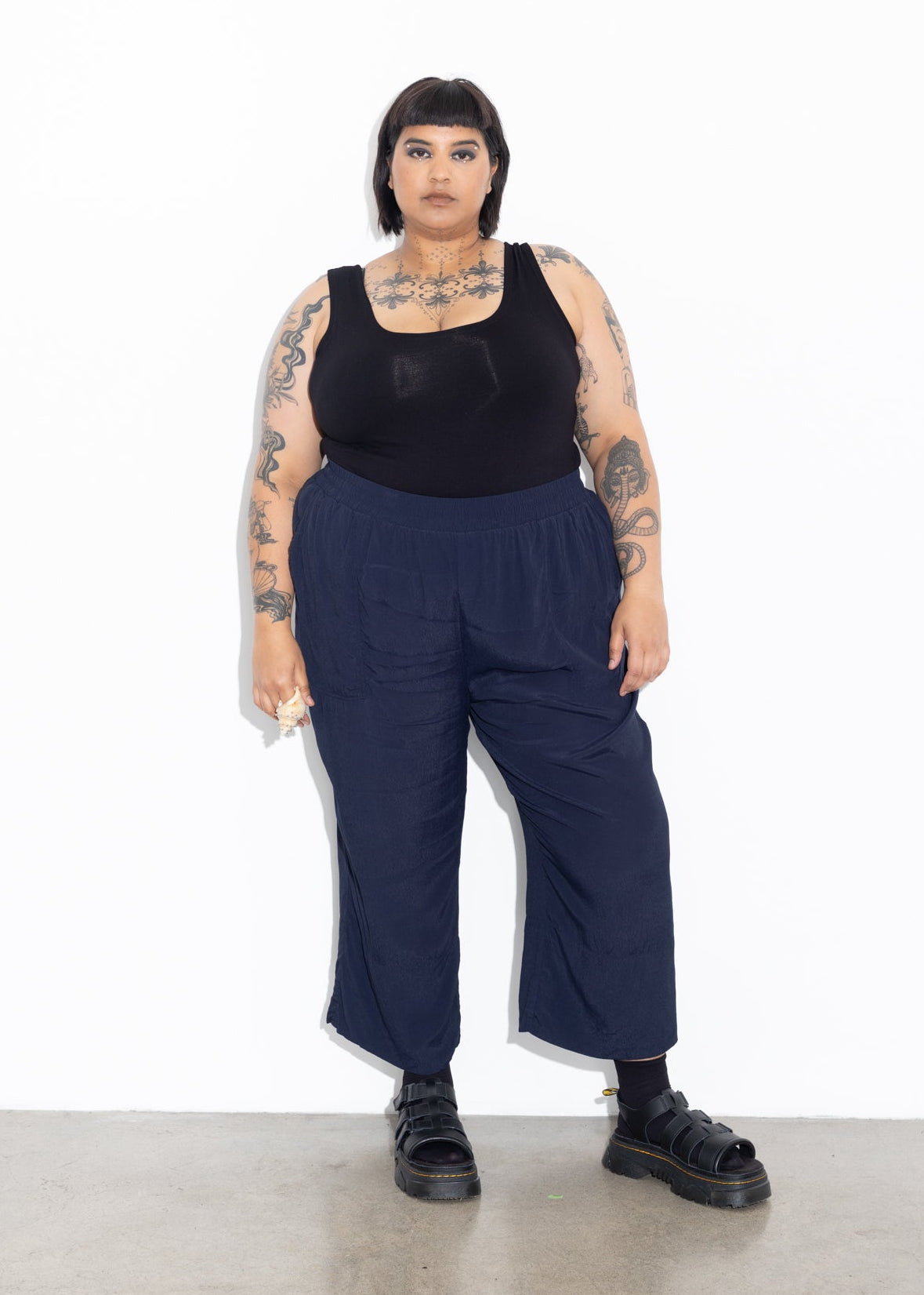 Wide Hem Pant - Midnight