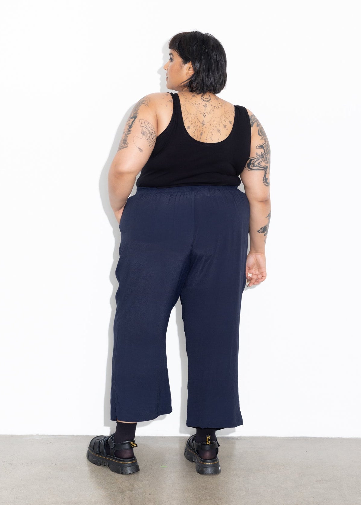 Wide Hem Pant - Midnight