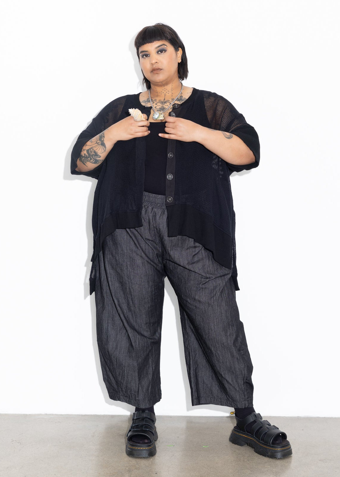 Net Cardi - Black