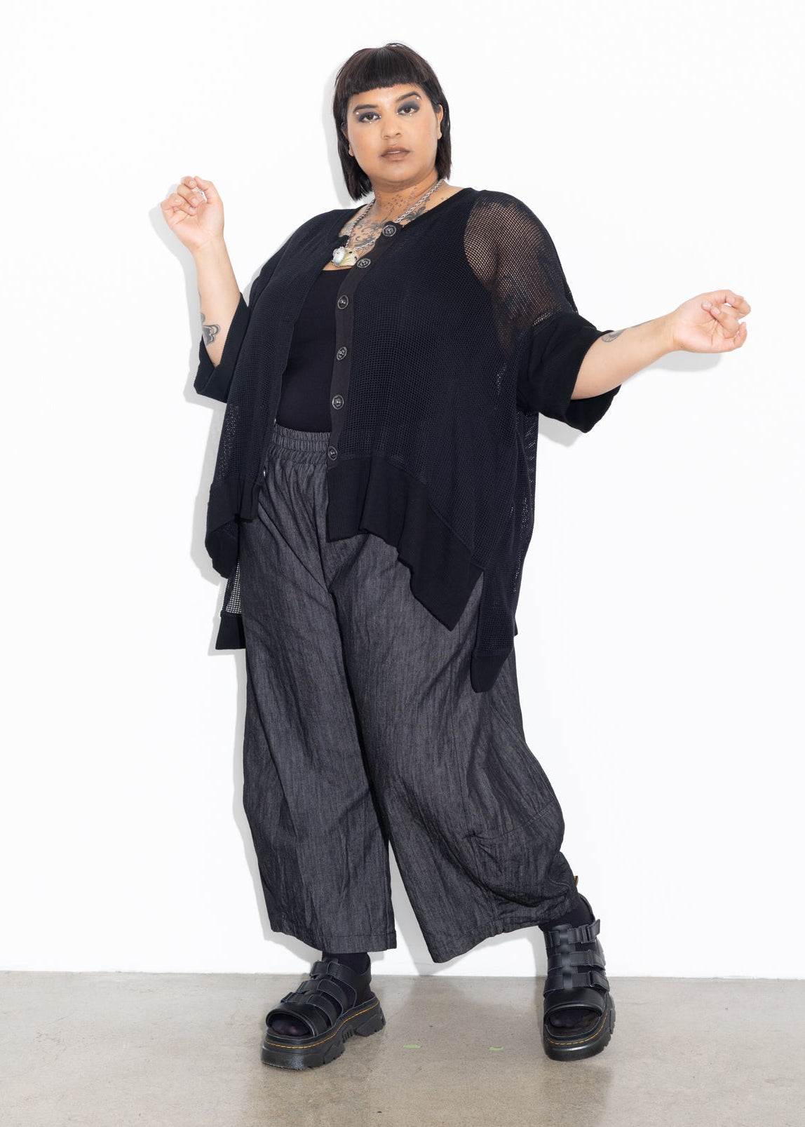 Net Cardi - Black