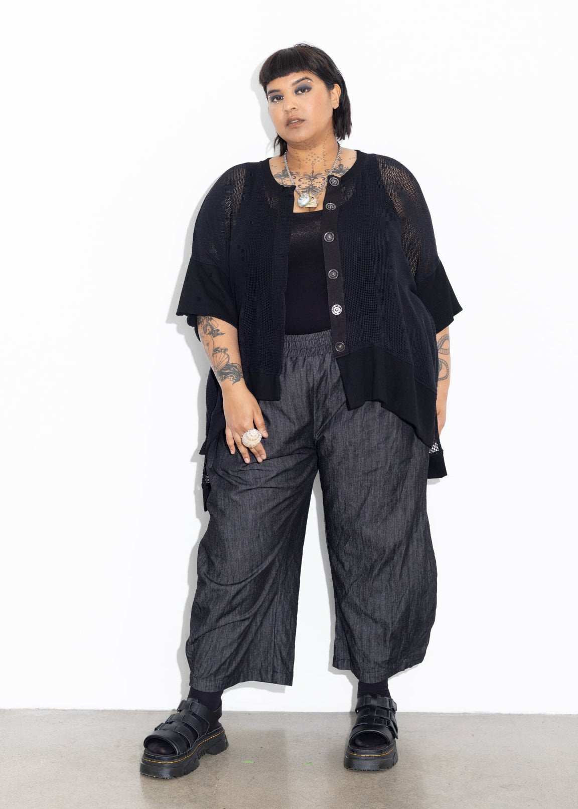 Net Cardi - Black