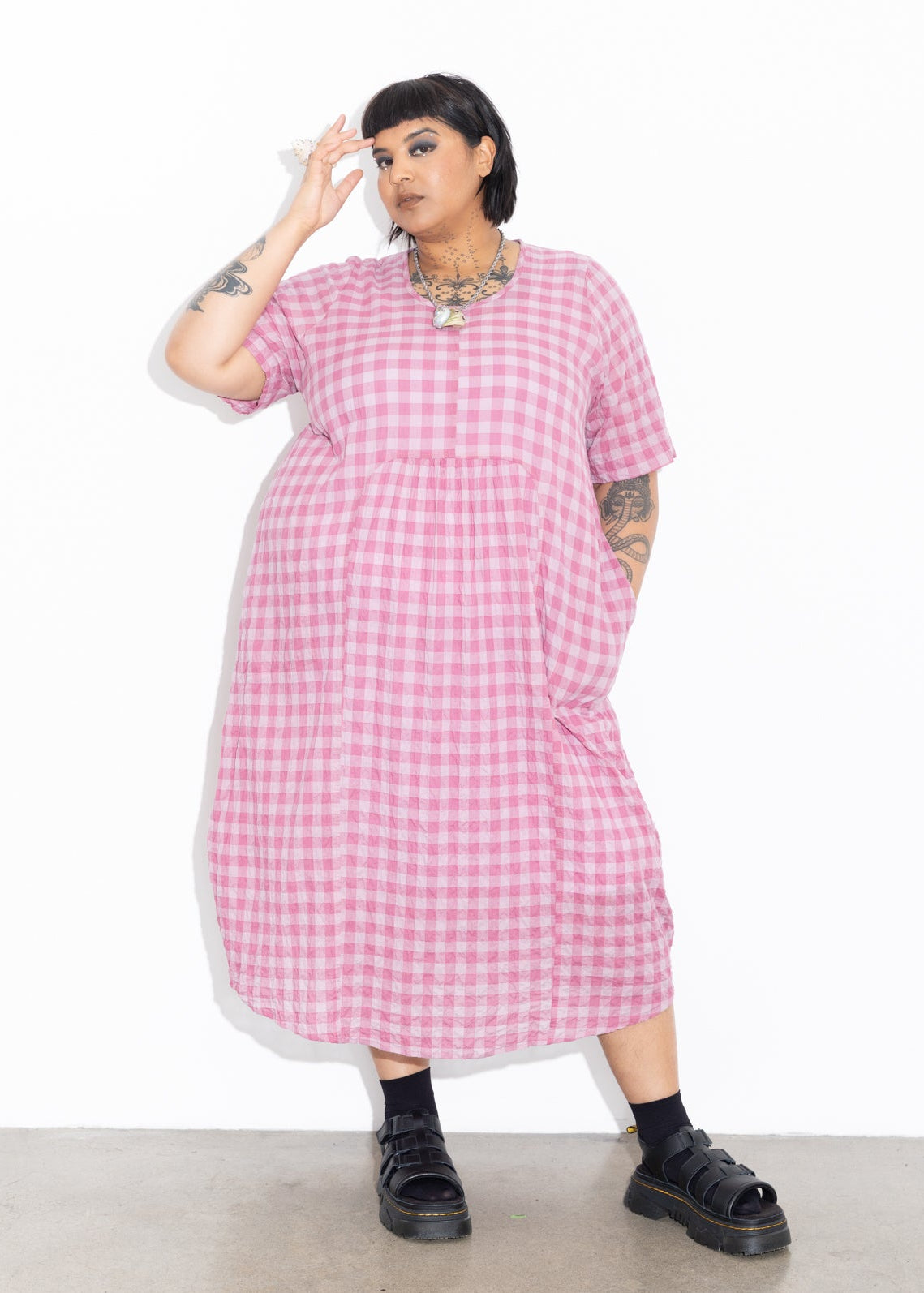 Vault Dress - Pink Check
