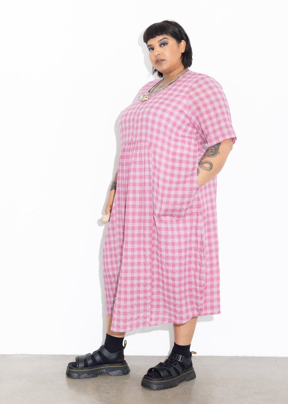 Vault Dress - Pink Check
