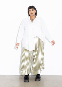 Indigo Linen Shirt - White