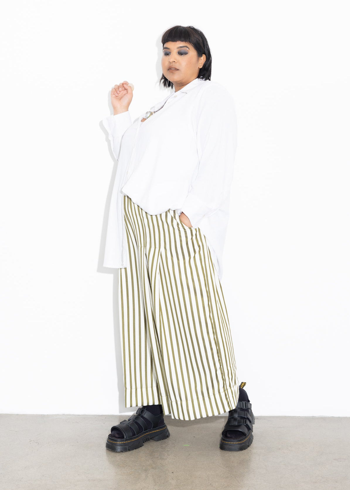 Indigo Linen Shirt - White