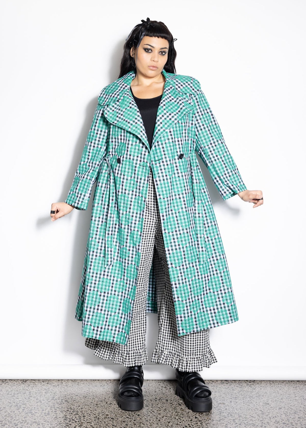 Rose Trench - Gingham