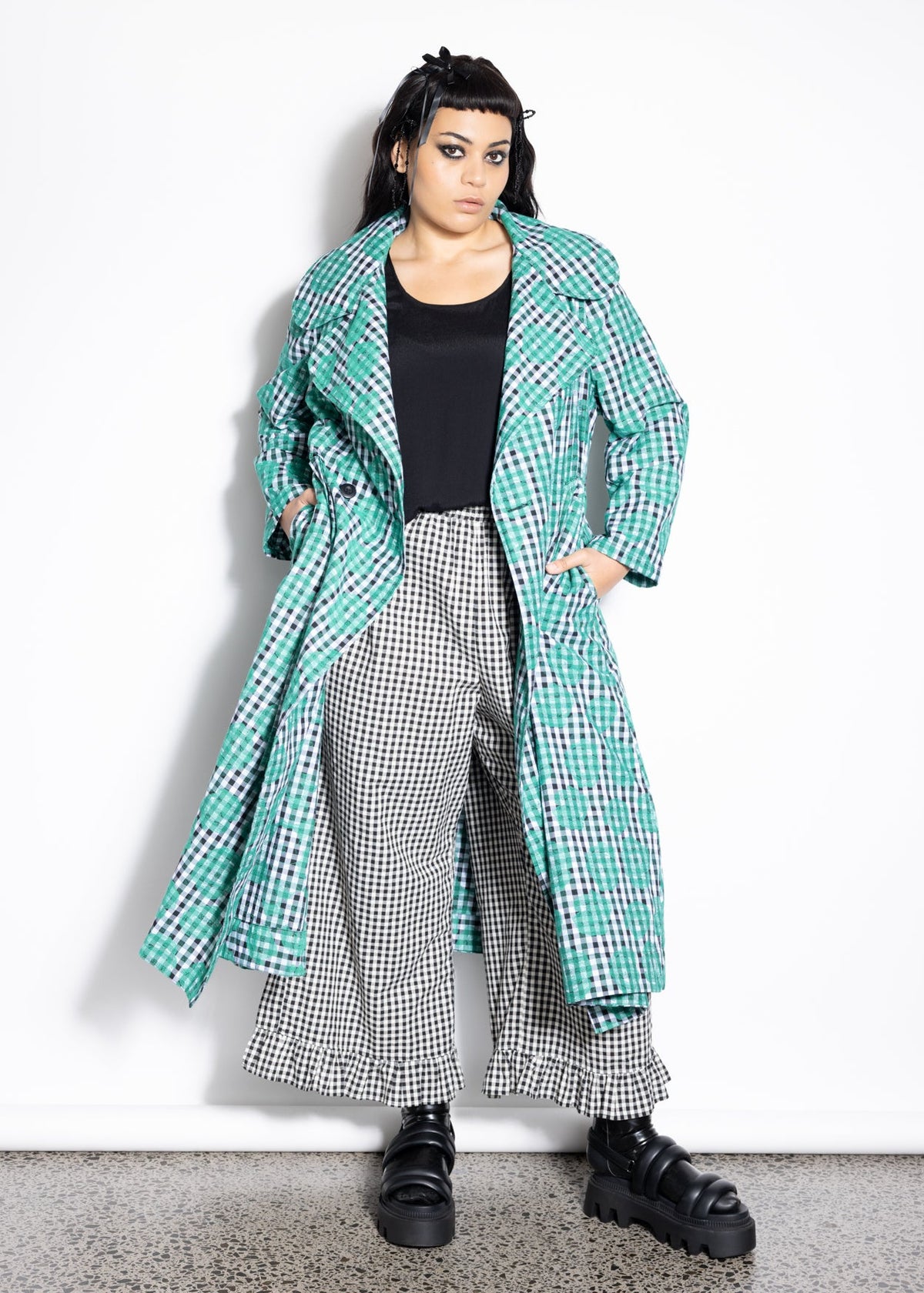 Rose Trench - Gingham
