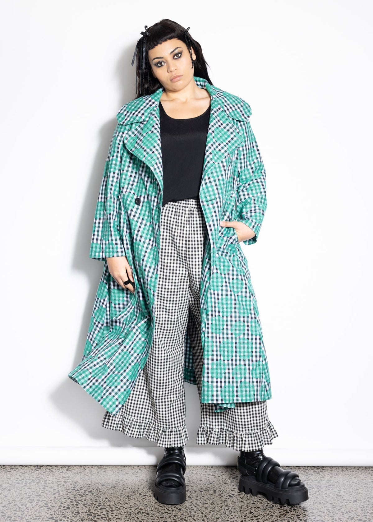 Rose Trench - Gingham